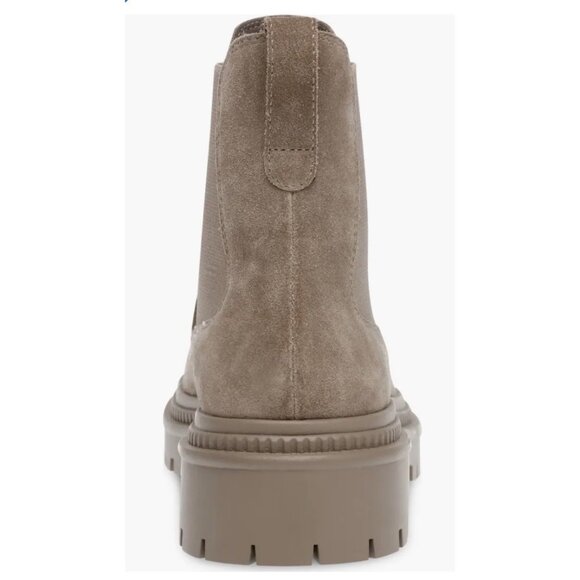 New- Steve Madden Mayslie Lug Sole Chelsea Boot, Taupe Suede, Size 8,New w/o Box - Picture 2 of 8